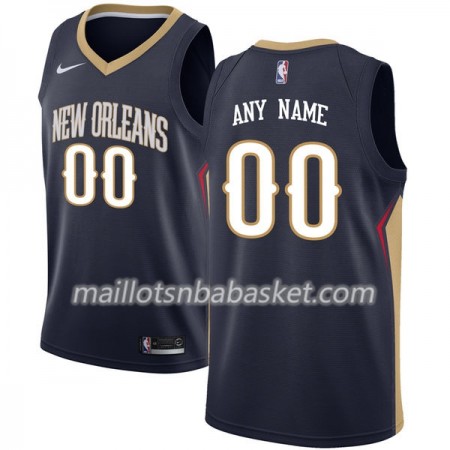 Maillot Homme New Orleans Pelicans Personnalisable Nike 2017-18 Navy Swingman